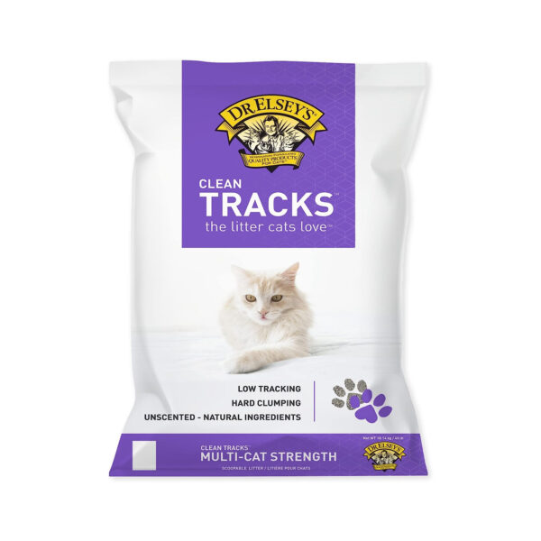 Dr. Elsey's Premium Clumping Cat Litter - Clean Tracks - Low Dust, Low Tracking, Hard Clumping, Superior Odor Control, 40 LBS